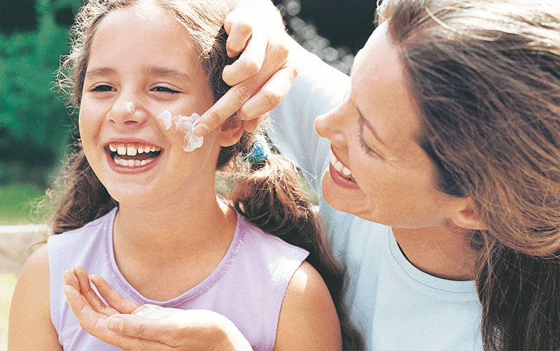 El cuidado de la piel en niños