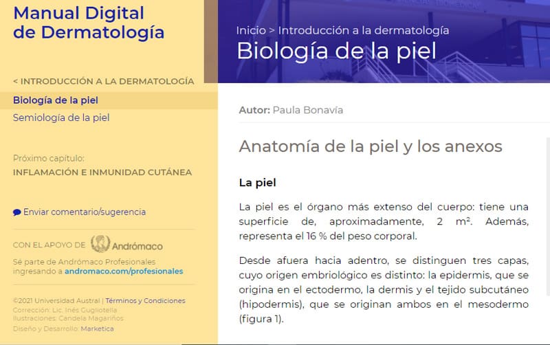 Manual Digital de Dermatología de la Facultad de Ciencias Biomédicas de la UA