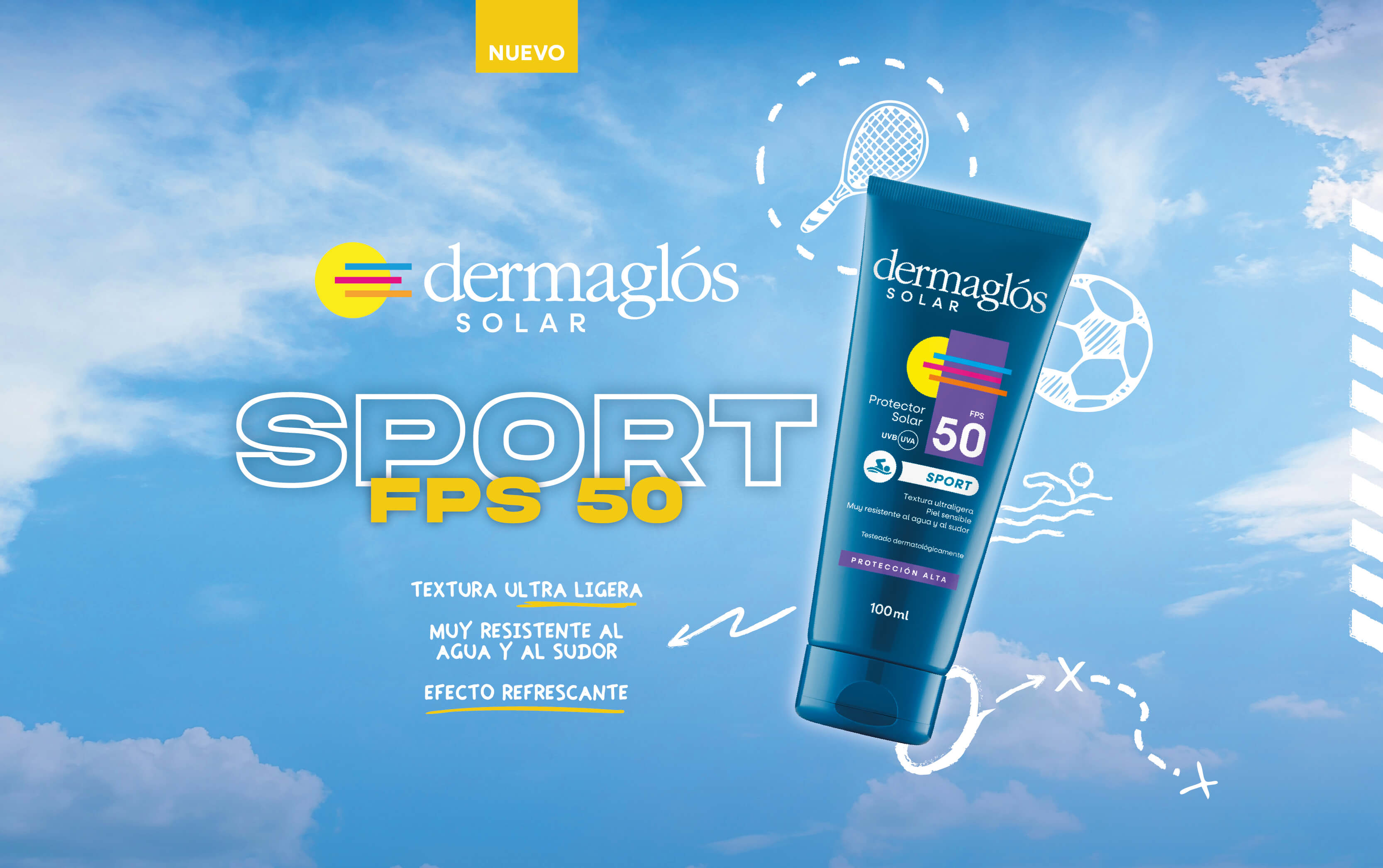 Dermaglós Solar lanza su nuevo FPS 50 Sport