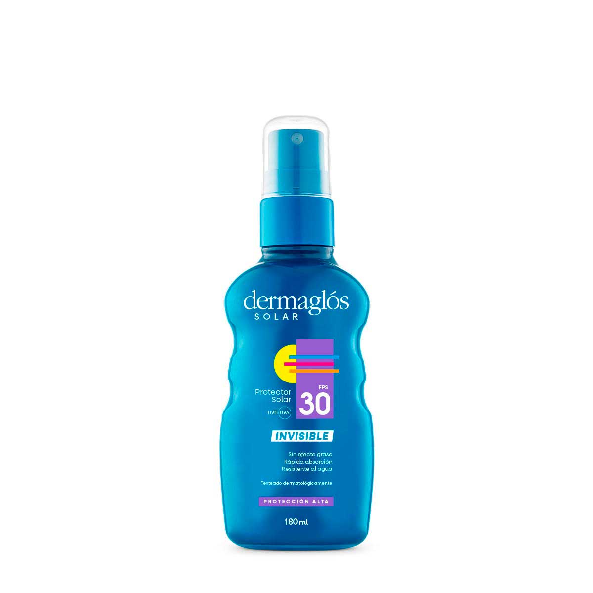 Protector solar con FPS 30 en Spray invisible 180ml - Dermaglós Argentina