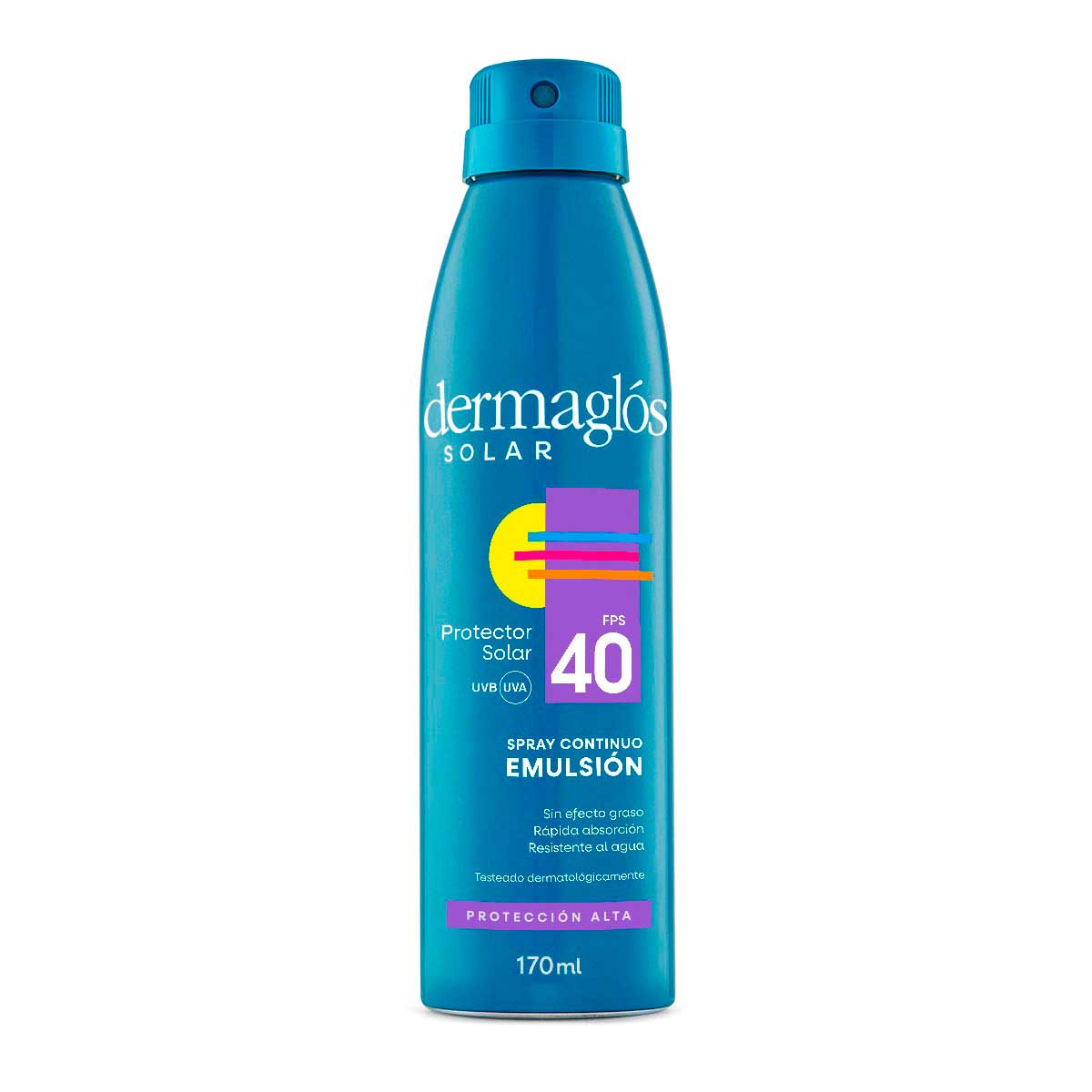 Protector solar FPS 40 en Spray continuo Emulsión - Dermaglós Argentina