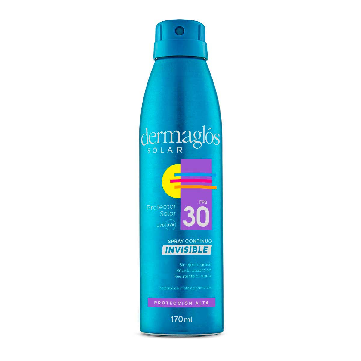 Protector solar con FPS 30 en Spray invisible 170ml - Dermaglós Argentina