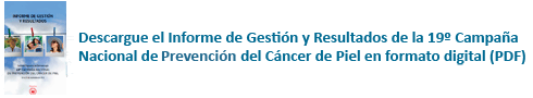 Descargar Informe de Resulatdos de la 19ª Campaña de Prevención del Cáncer de Piel del 2012